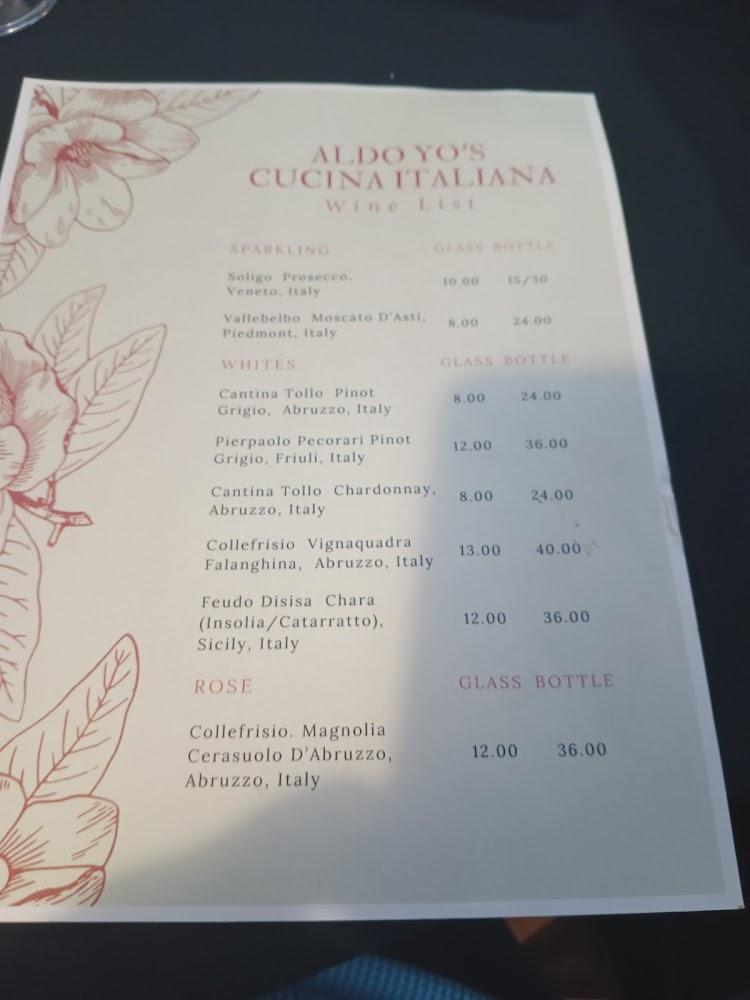 Aldo Yo's Cucina Italiana - 94 Trattoria Italiana Menu image 4